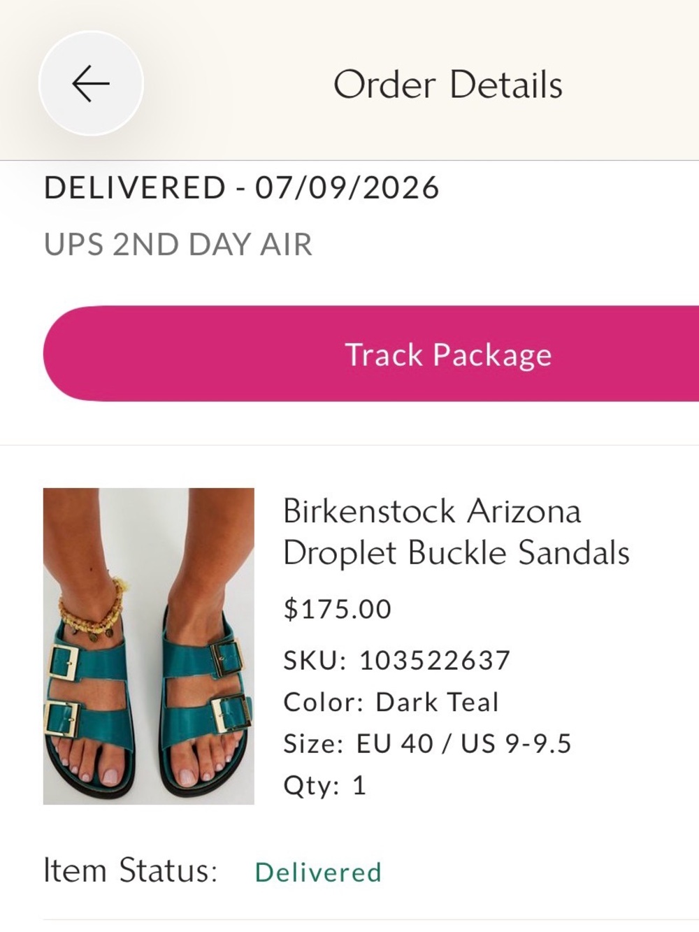 SOLD -NEW Birkenstock Arizona Droplet Big Buckle sandal Dark Teal 40 / US 9 - 9. - Picture 4 of 6